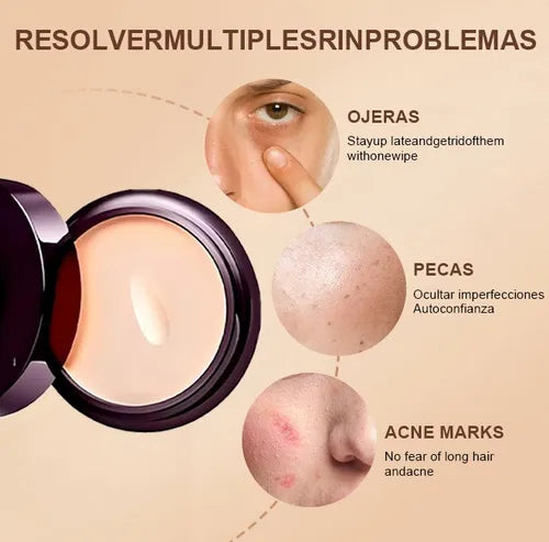 Corrector en Crema 3 en 1 de Máxima Cobertura con Pincel Tono Natural | Grado B
