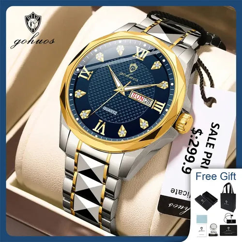 Reloj Gohuos 8826 Luminoso de Cuarzo Multifunción Resistente al Agua | Grado B