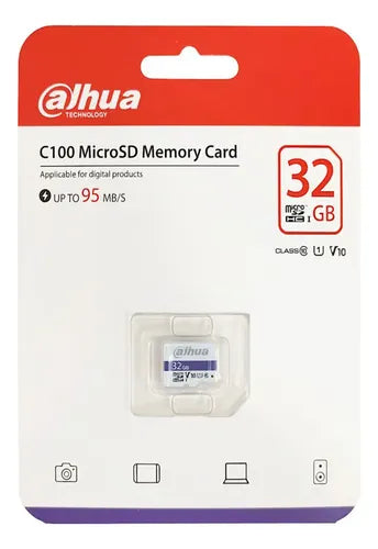 Microsd Dahua de 32 GB Clase 10 U1 para Grabación de Video | Grado B