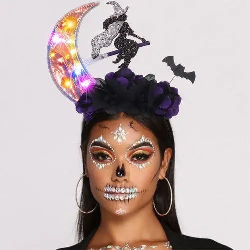 HALLOWEEN LED DIADEMA BRUJA ACCESORIOS PARA EL CABELLO