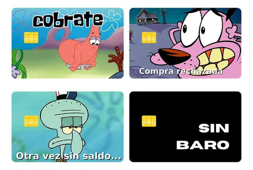 Sticker Cover Tarjeta Bancaria 4 Pz Calcomanía Juego | Grado B