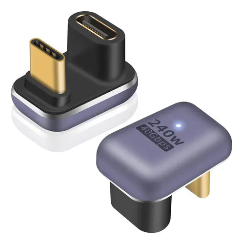 Adaptador USB C de 180 Grados 240W 8K Compatible con Thunderbolt 3 y 4 | Grado B