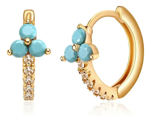 Aretes Colgantes con Diseño de Cono 4D Color Dorado | Grado B