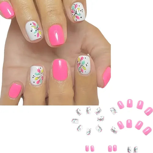 24 Uñas Postizas de Presión Modelo BT009 | Grado B