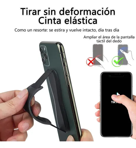 2 Soportes Retráctiles para Teléfono con Correa de Cuero | Grado B