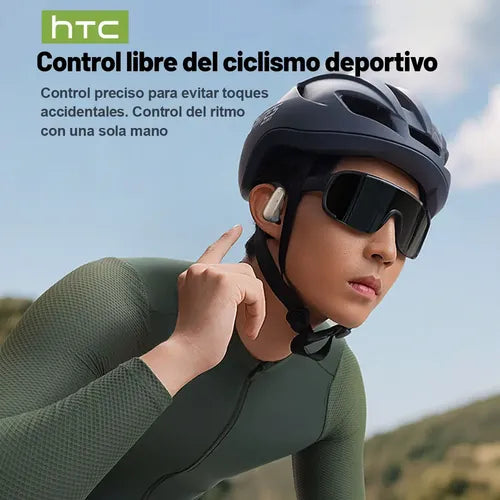 Audífonos Inalámbricos HTC NE52 Traductores de 135 Idiomas Bluetooth 6.0 Open Ear | Grado B