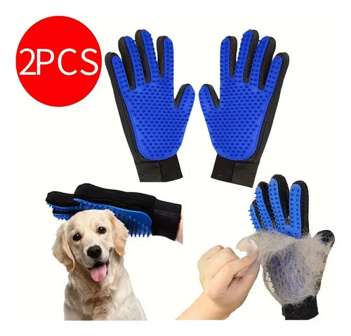 Guantes Masajeadores Quita Pelo para Perros y Gatos 2 Piezas (Par Izquierdo y Derecho) Cepillo para Mascotas - GRADO A