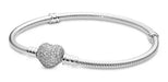 Pulsera Con Cierre De Corazón Pavé590727cz 16cm Sin Caja