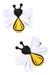 2 Accesorios para el Cabello con Diseño de Abeja | Grado B