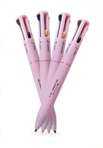 SET DE BOLÍGRAFOS DE MAQUILLAJE MULTIFUNCIÓN 4 EN 1: LÁPIZ D 2