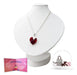 Collar con Colgante de Corazón Latiente Rojo | Grado B