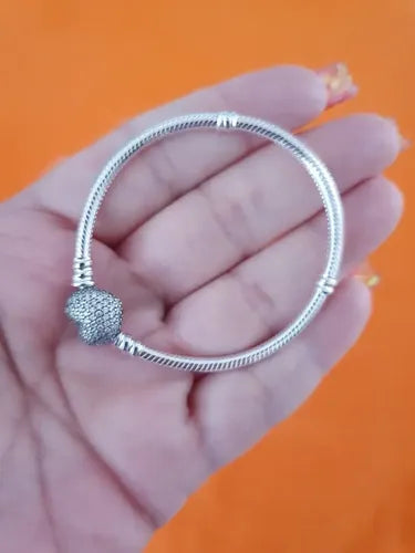 PULSERA CON CIERRE DE CORAZÓN PAVÉ590727CZ 16CM SIN CAJA 1