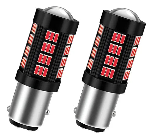 2 Focos Estróbos Leds Cuarto Stop 1157 BAY15D P21/5W | Grado B