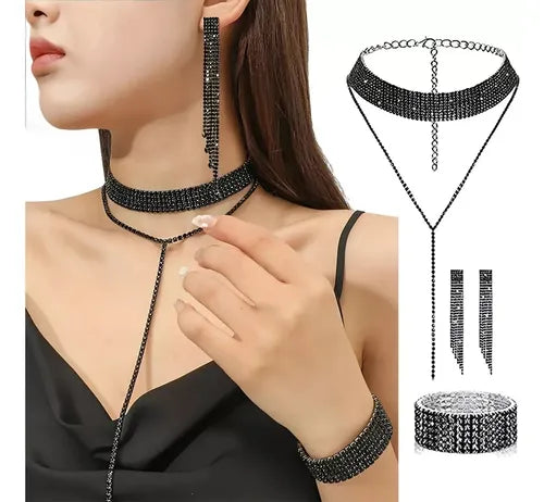 Collar Brillante con Cristales para Mujer | Grado B