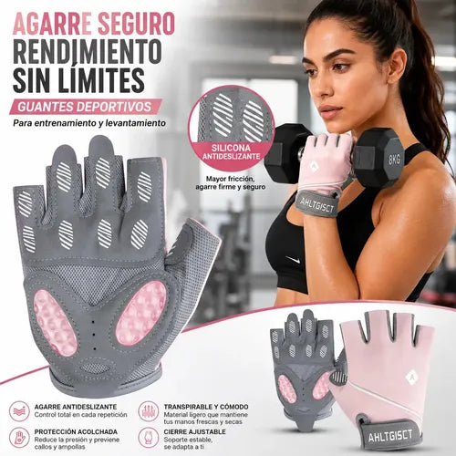 Guantes de Gimnasio para Mujer para Pesas y Ciclismo | Grado B