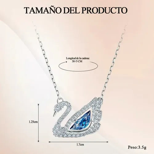 Collar de Cisne Azul con Diseño Icónico | Grado B