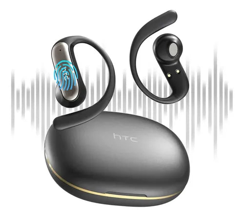 Audífonos Inalámbricos HTC NE52 Traductores de 135 Idiomas Bluetooth 6.0 Open Ear | Grado B