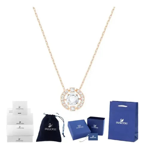 Collar de Cristal Azul con Estuche de Regalo | Grado B