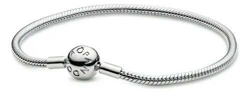 Pulsera con Colgante de Serpiente Color Plateado