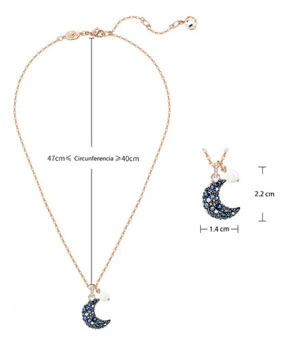 Collar con Adorno de Luna Incrustado | Grado B