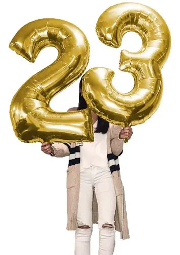 Globo Metalico Numero Gigante 86 CM 32 In Cumpleaños Fiesta | Grado B