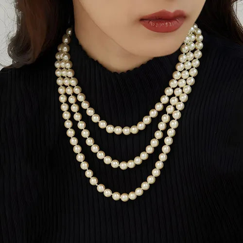 Collar de Perlas Vintage Impermeable para Mujer | Grado B