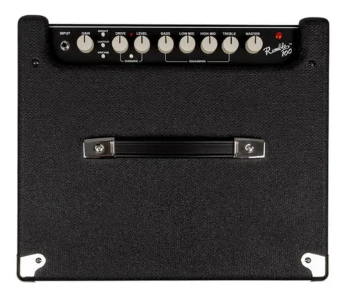 Amplificador Fender Rumble Series 100 Transistor Para Bajo De 100w Color Negro/plata 127v GRADO A