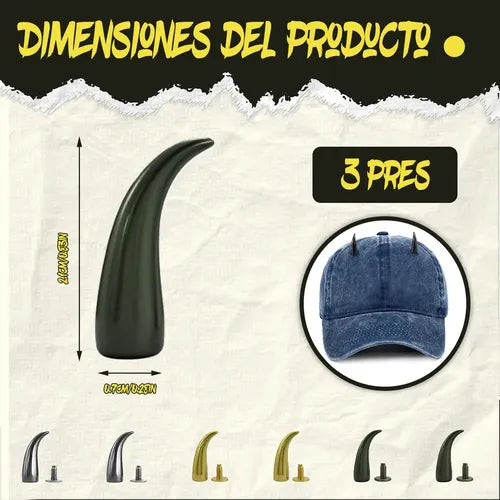 Set de Alfileres de Metal para Sombrero Accesorios Únicos | Grado B
