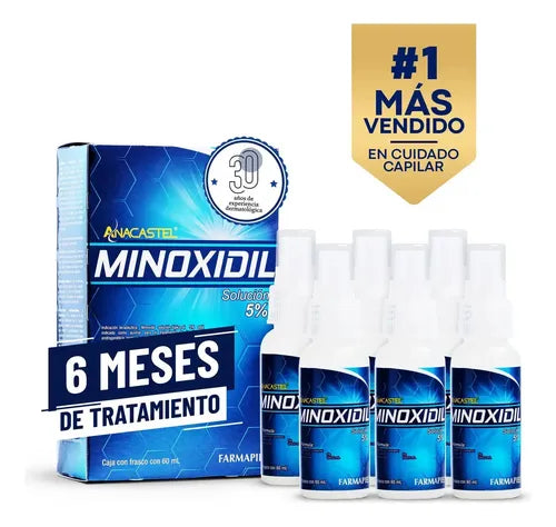 Líquido Anticaída Anacastel Minoxidil Solución 5% de 60ML | Grado B