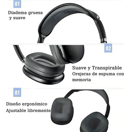 Auriculares Inalámbricos de Diadema Transpirables con Rotación Libre | Grado B