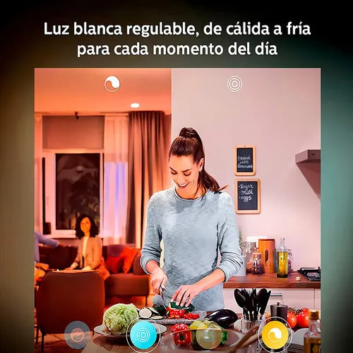 Foco GU10 Luz Inteligente Multicolor Hue Philips Blanco Calido | Grado B