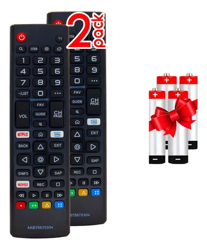 Control Remoto Compatible con Pantallas LG Smart TV AKB75675304 Color Negro | Grado B