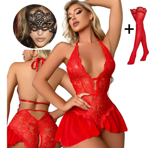 Camisón de Encaje de una Pieza para Mujer | Grado B