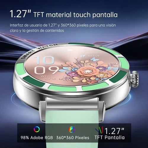 Reloj Inteligente Mujer Tizoop Smartwatch 1.27", Resistente al Agua y Llamadas Bluetooth | Grado B