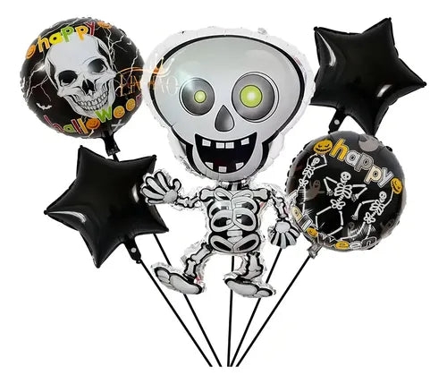 KITS 5PZ GLOBOS HALLOWEEN DIA DE MUERTOS REGALOS PARA NIÑOS