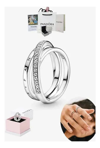 ANILLO TRIPLE BANDA EN PAVE 2