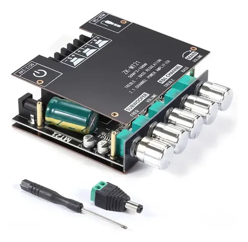 Placa Amplificadora ZK-MT21 2.1 de 200 W con Bluetooth 5.0 Color Negro | Grado B