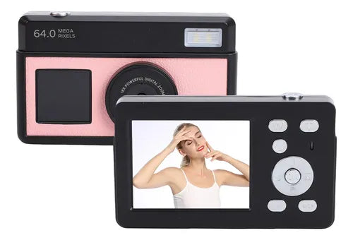 Cámara Digital WiFi Full HD 4K con Pantalla LCD y 64 GB Color Rosa Claro | Grado B