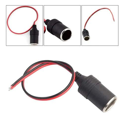 Adaptador Hembra de Encendedor de Auto con Cable Cargador | Grado B