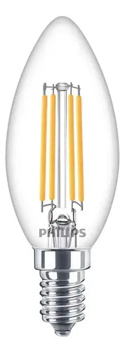 Philips LED Vela Luz Cálida 4.5W = 40W Base E14 3PACK | Grado B