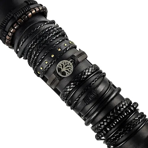 Pulsera de Piel con Motivo de Balón de Fútbol | Grado B
