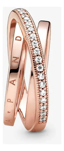 Anillo Vintage Torre Eiffel Color Dorado Rosa