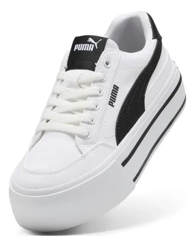 Tenis Puma Court Classic Vulc FS Platform Blanco y Negro Talla 24 MX | Grado B