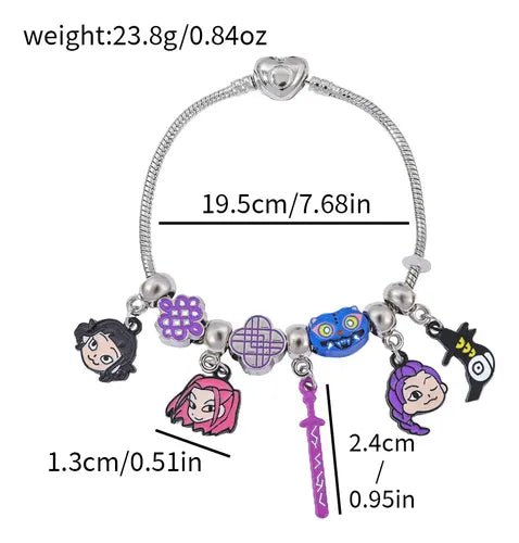 6 Piezas Pulsera Pop Morado, Decoración de Cumpleaños, Regalo Día del Niño | Grado B