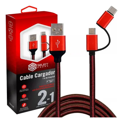Cable USB-C a USB-C Carga Rápida 1M para iPhone Rojo | Grado B