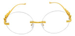 Lentes Sin Montura Redondos Dorado Luxury Detalle ...