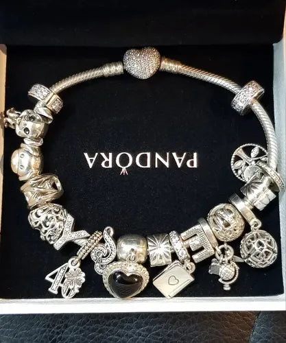 Pulsera de Cuentas Sencillas y Densas Color Plateado | Grado B