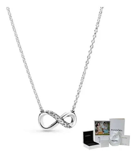 COLLAR MOMENTS COLOR PLATEADO INFINITO BRILLANTE SILVER