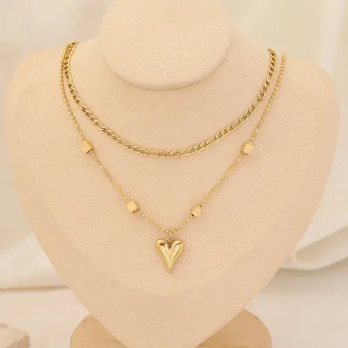 Collar Doble Cadena para Mujer en Acero Inoxidable