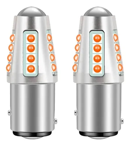 2 Focos Estróbos Leds Cuarto Stop 1157 BAY15D P21/5W | Grado B